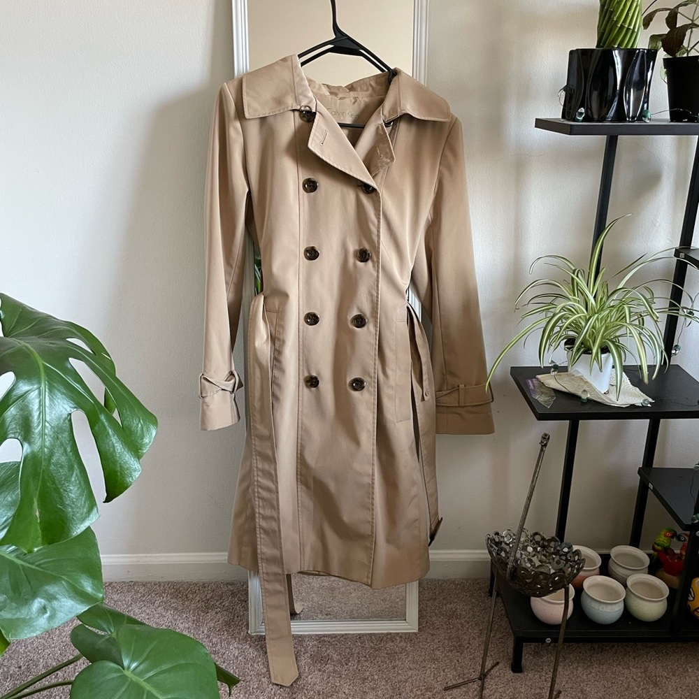 Calvin Klein trench coat 🤎 - Picture 1 of 8